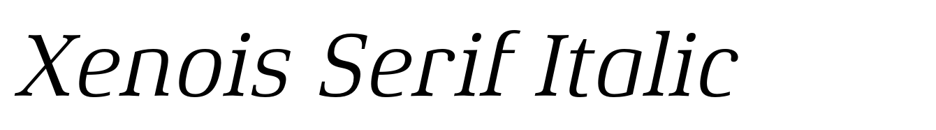 Xenois Serif Italic